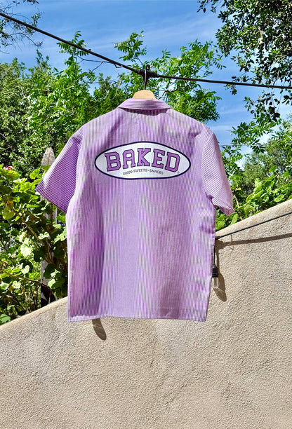 BAKED Starlights Pinstripe Half Zip Shirt