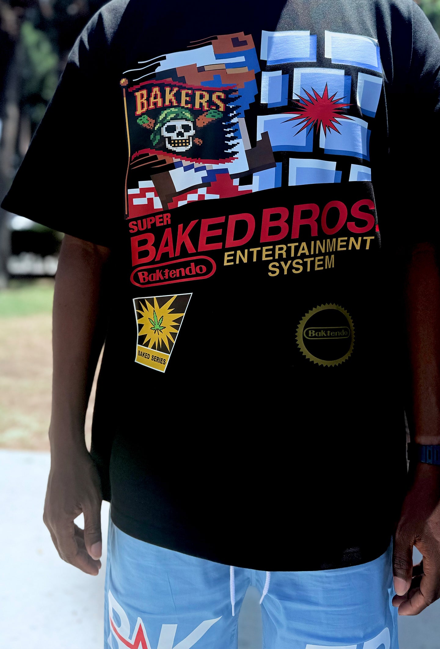 BAKETENDO Super BAKED Bros. Tee