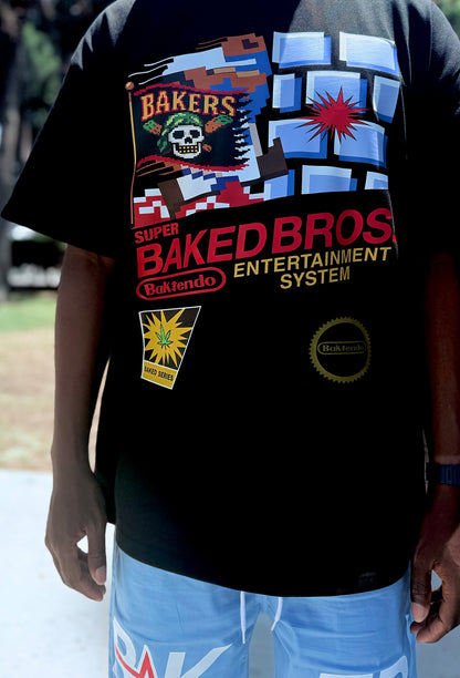 BAKETENDO Super BAKED Bros. Tee